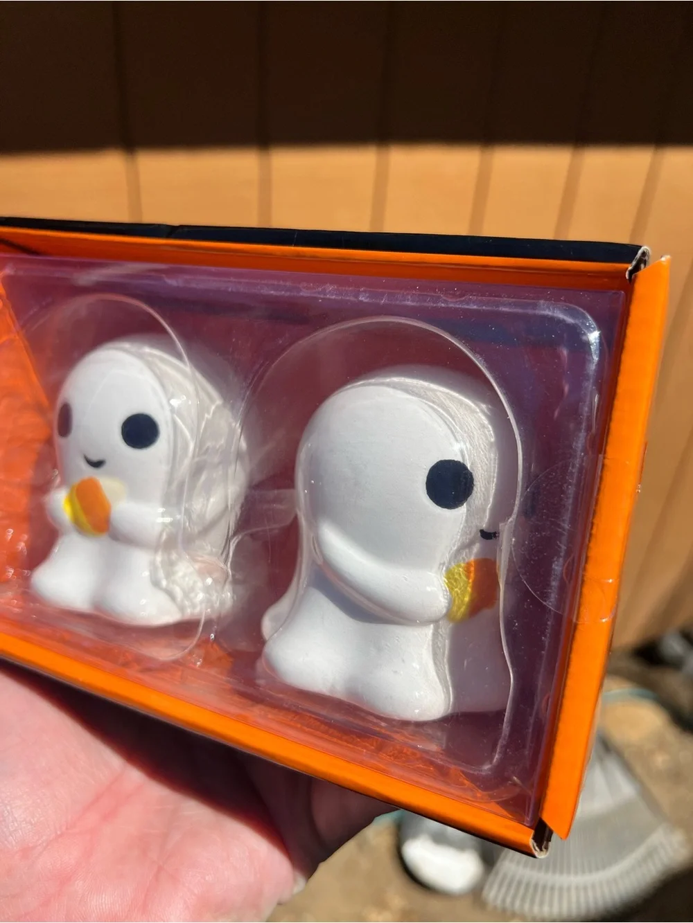 CANDY CORN GHOST SALT AND PEPPER SHAKERS